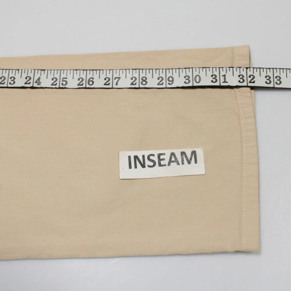 Monfrere NWT 5 Pocket Jeans Size 30 US Slim Straight Beige Cotton & Linen